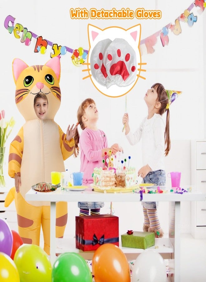 Spinosaurus Inflatable Cat Costume for Kids Thanksgiving Inflatable Costume Halloween Funny Blow Up Yellow Cat Costume for Boys Girls - Image 5